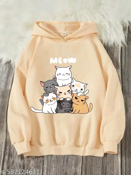 cute cat print hooded sweatshirt – meow design hoodie cute cat print hooded sweatshirt – meow design hoodie